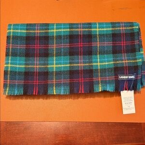 Lands' End Multicolor Plaid Scarf